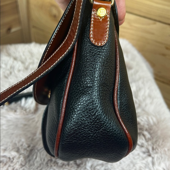 Vintage Bally Virage Two-Tone Leather Saddle Crossbody Bag - Made in Italy - Picture 4 of 12